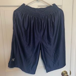 Men’s Large Navy Blue Satin Under Armor Shorts